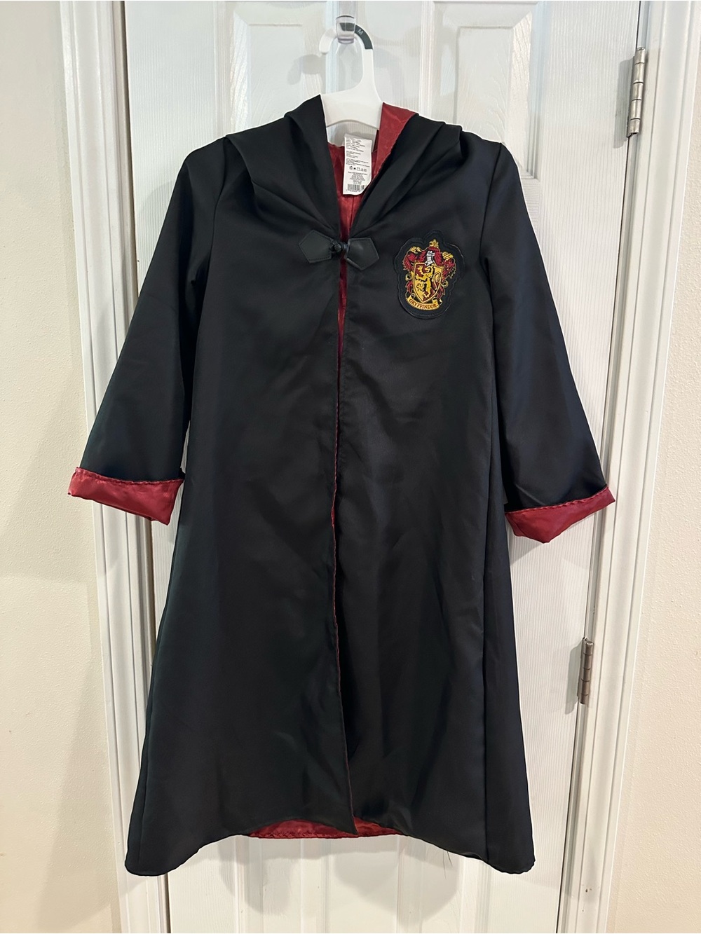 Harry Potter Deluxe Costume Black/Burgundy Wizard Robe with Striped Tie Small - Picture 8 of 14